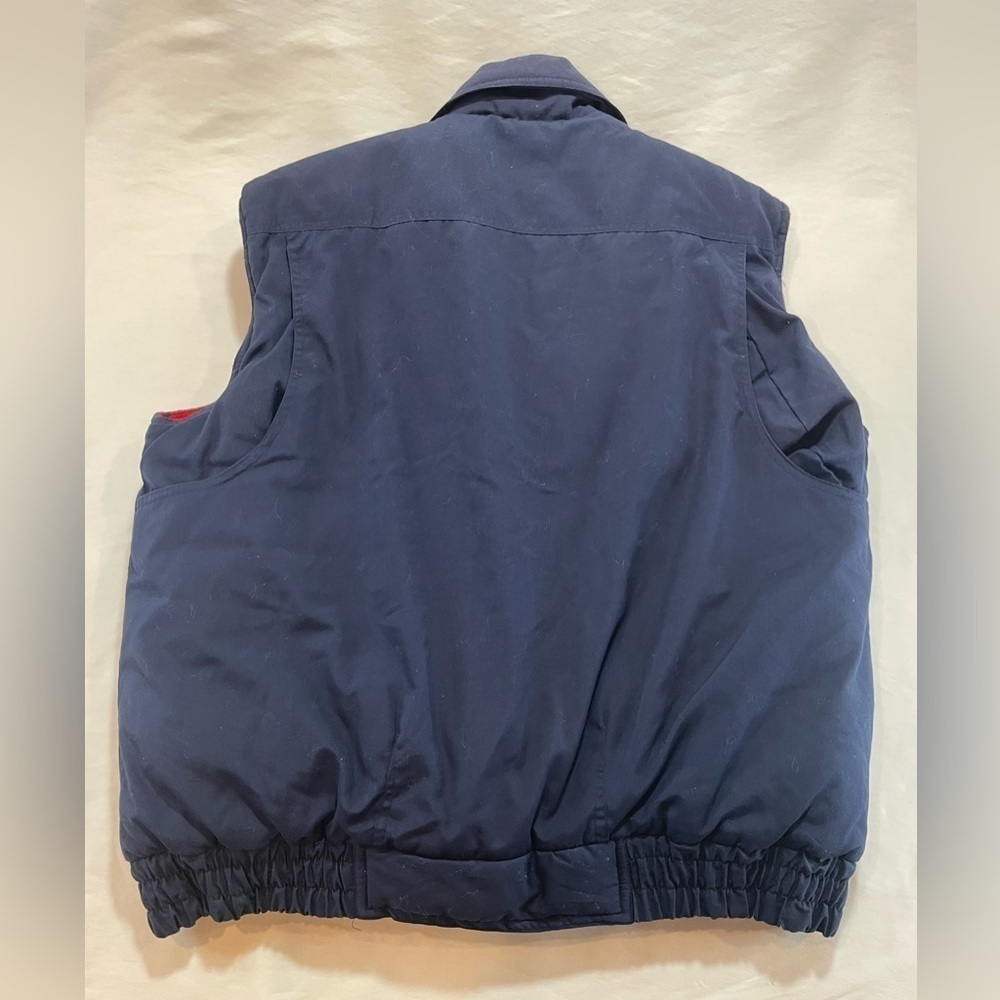 Expeditions Vest Men XL Blue Plaid Blanket Lined Utility Cargo Adult BROKEN ZIP* - Picture 7 of 11